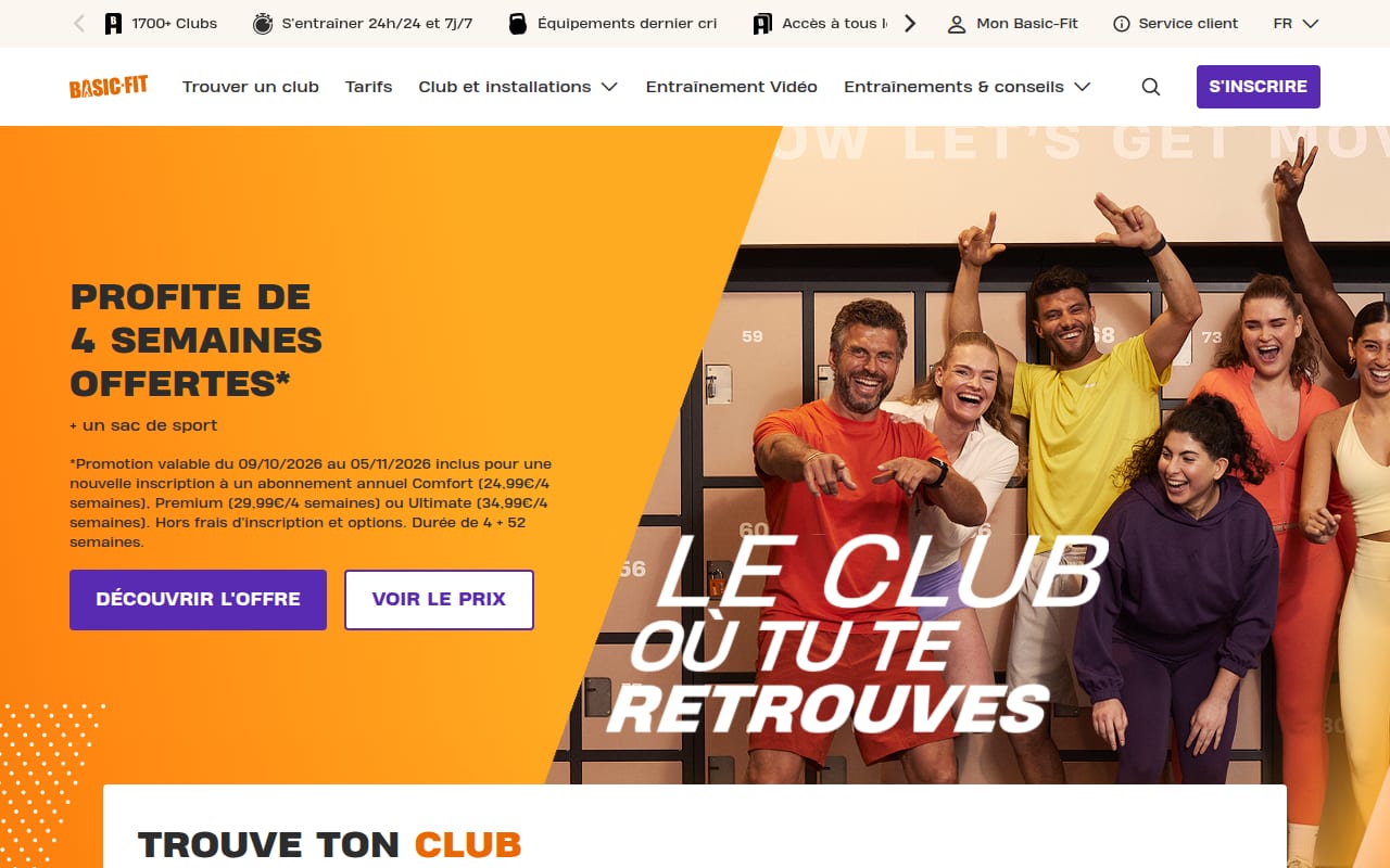 Capture d’écran de Basic-Fit (1 sur 4)