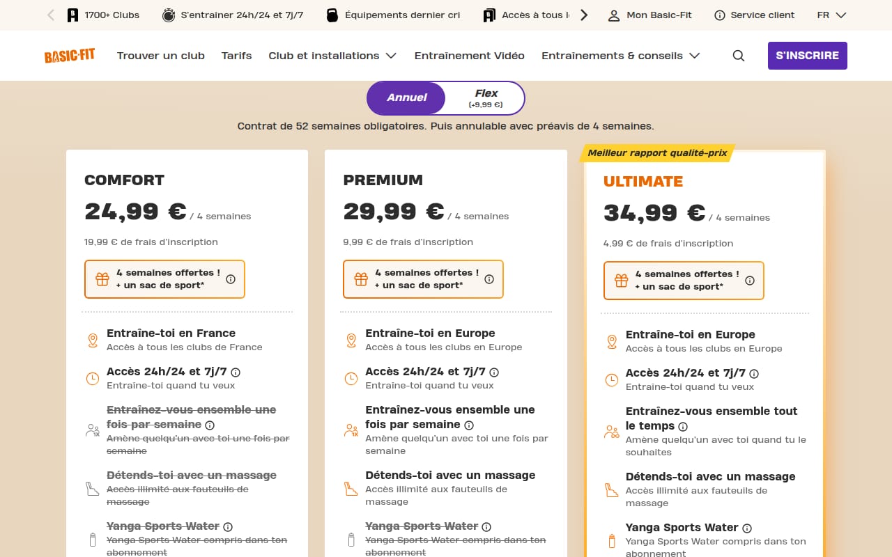 Capture d’écran de Basic-Fit (3 sur 4)