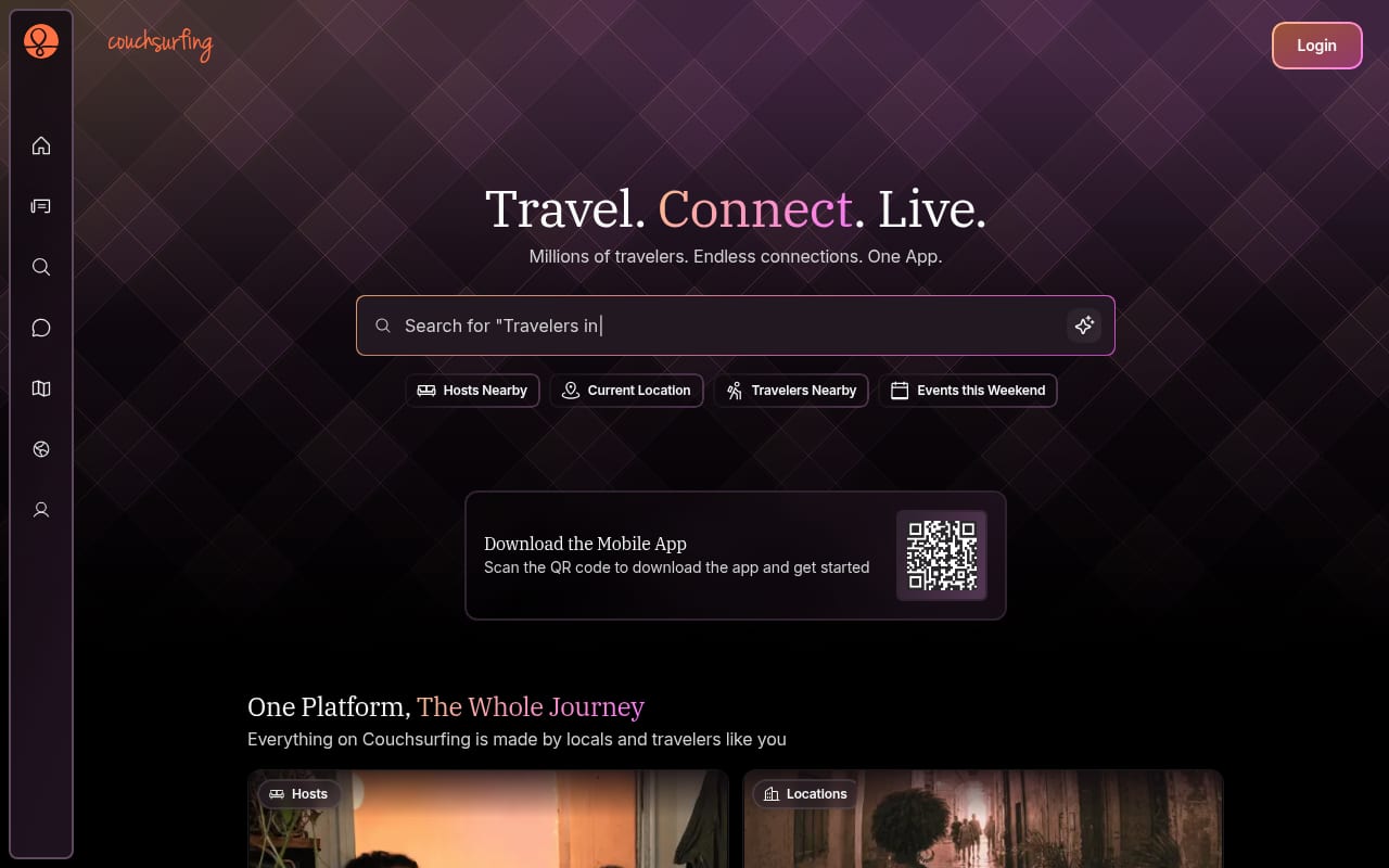 Capture d’écran de Couchsurfing (1 sur 4)