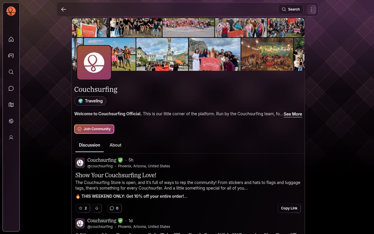 Capture d’écran de Couchsurfing (4 sur 4)