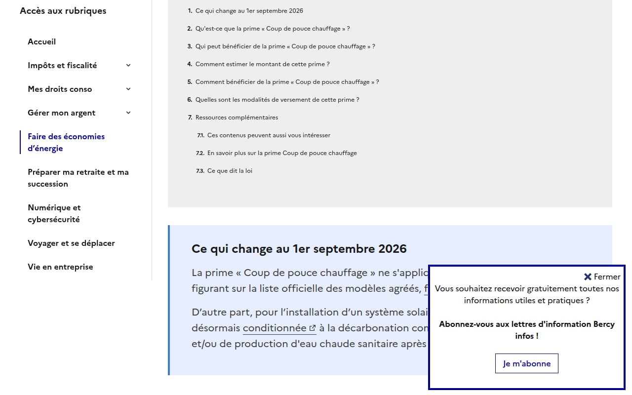 Capture d’écran de Coup de pouce chauffage (4 sur 4)