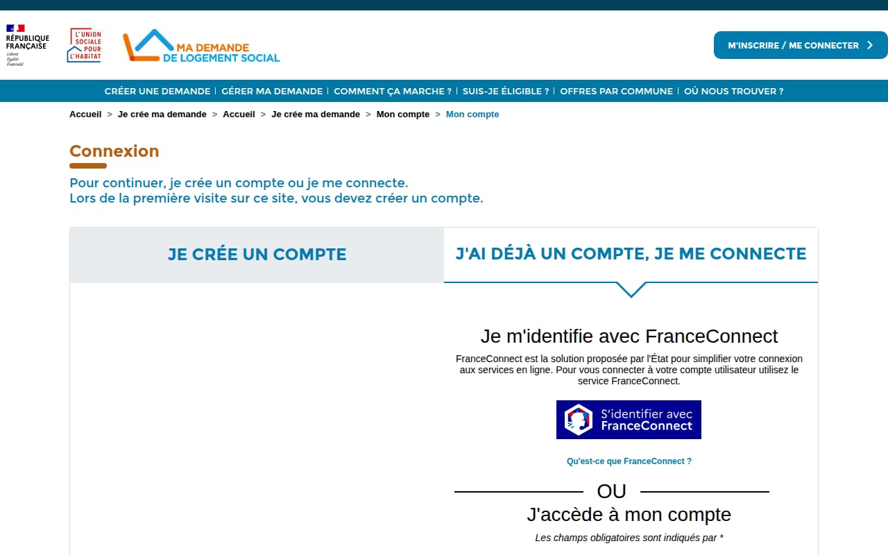 Capture d’écran de Demande de logement social (2 sur 4)