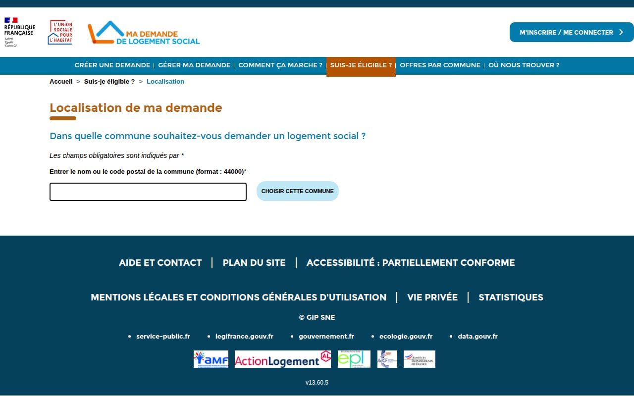 Capture d’écran de Demande de logement social (3 sur 4)