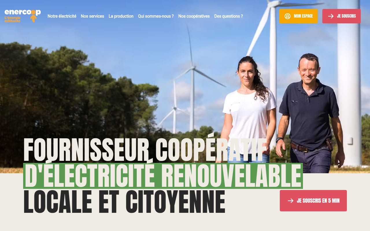 Capture d’écran de Enercoop (électricité coopérative) (1 sur 4)