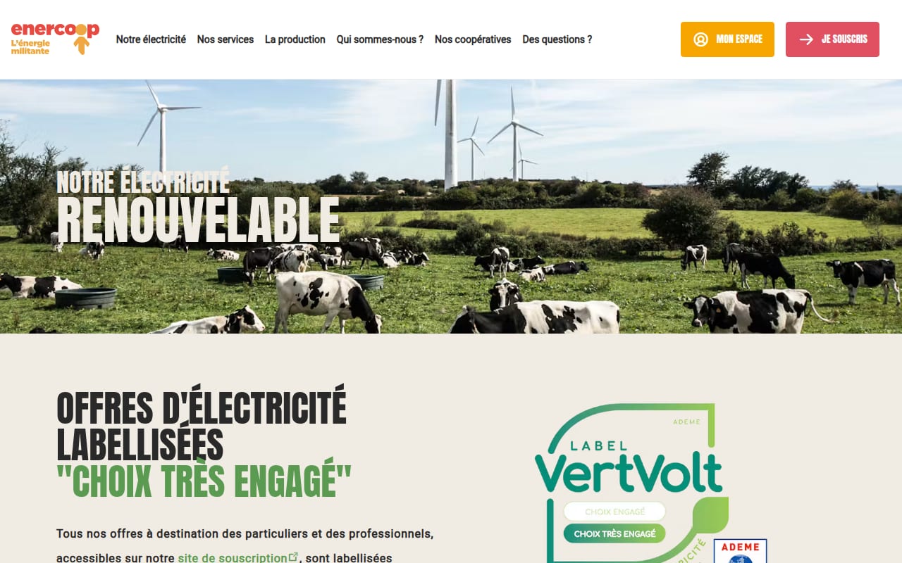 Capture d’écran de Enercoop (électricité coopérative) (4 sur 4)