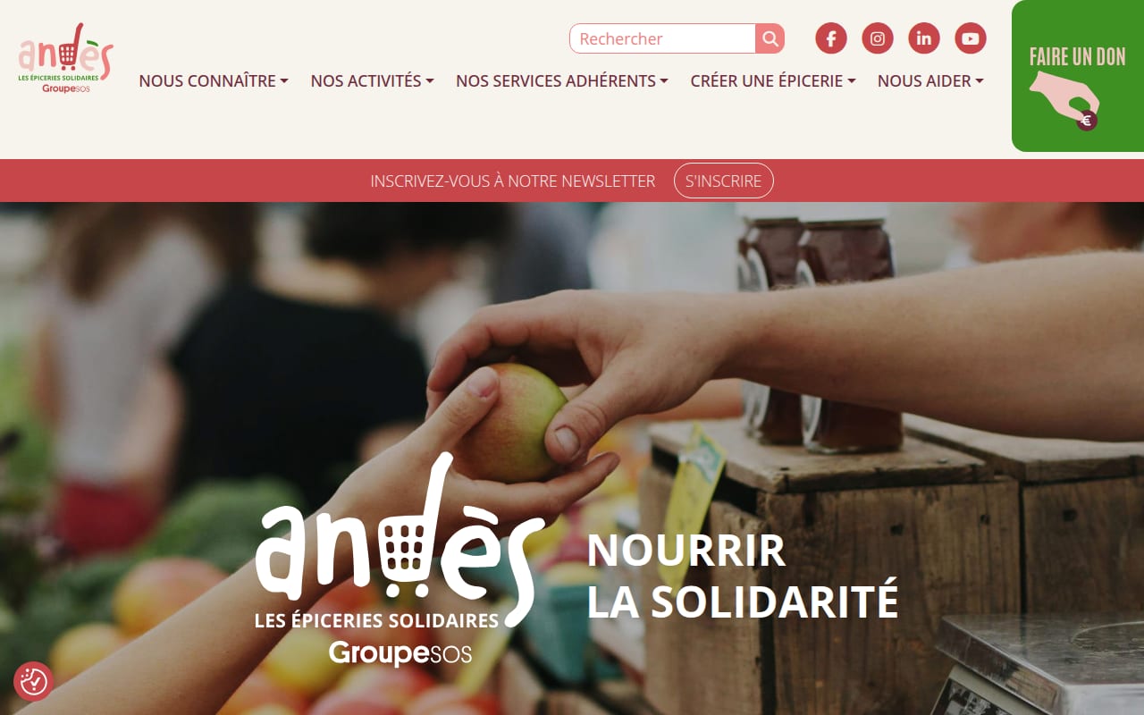 Capture d’écran de Épiceries solidaires (réseau ANDES) (1 sur 4)