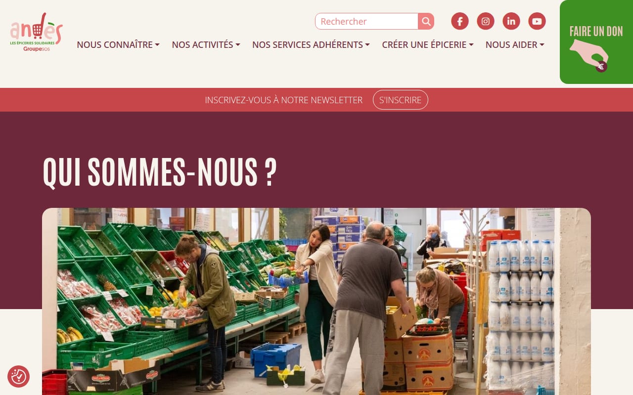 Capture d’écran de Épiceries solidaires (réseau ANDES) (2 sur 4)