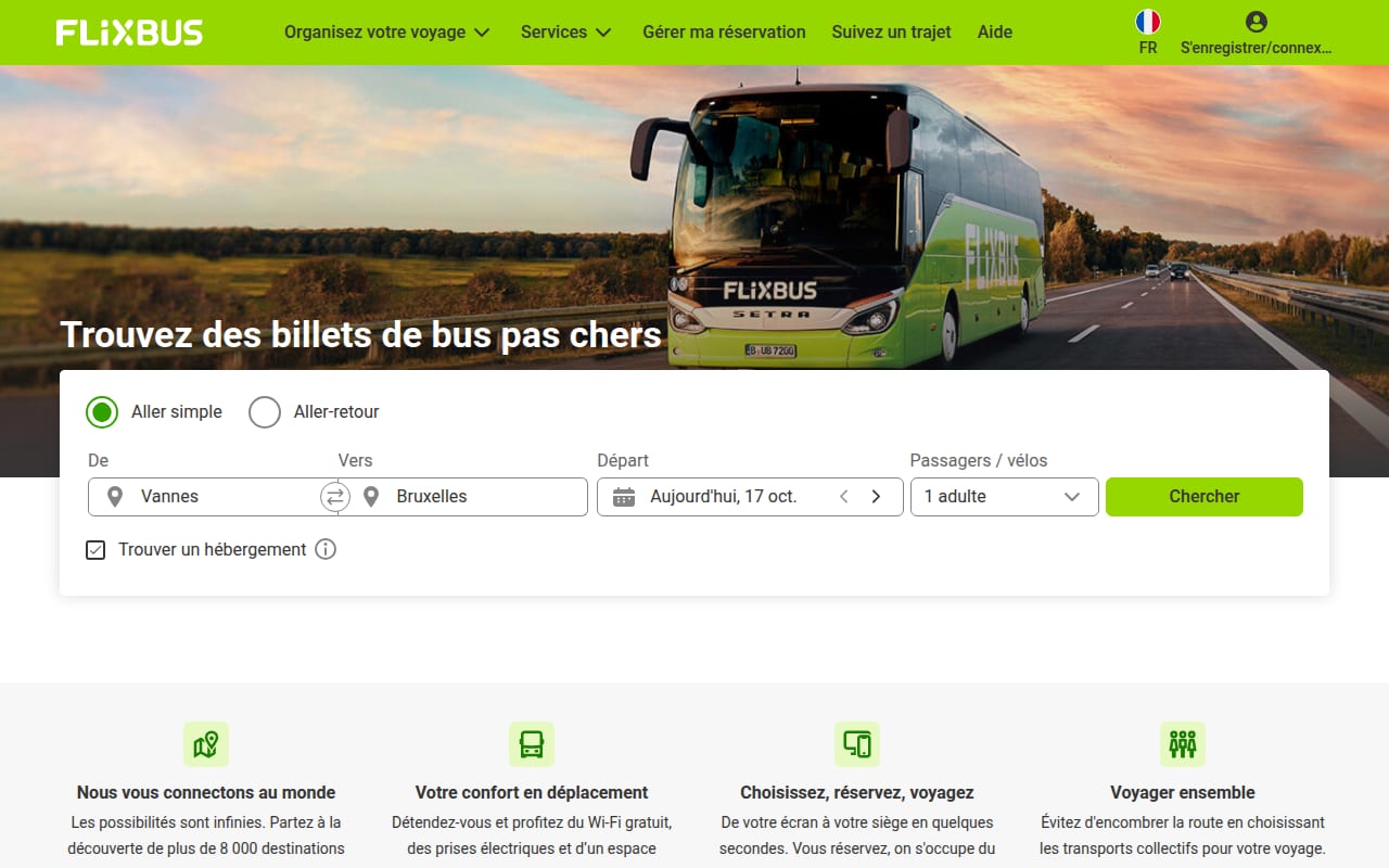 Capture d’écran de FlixBus (1 sur 4)
