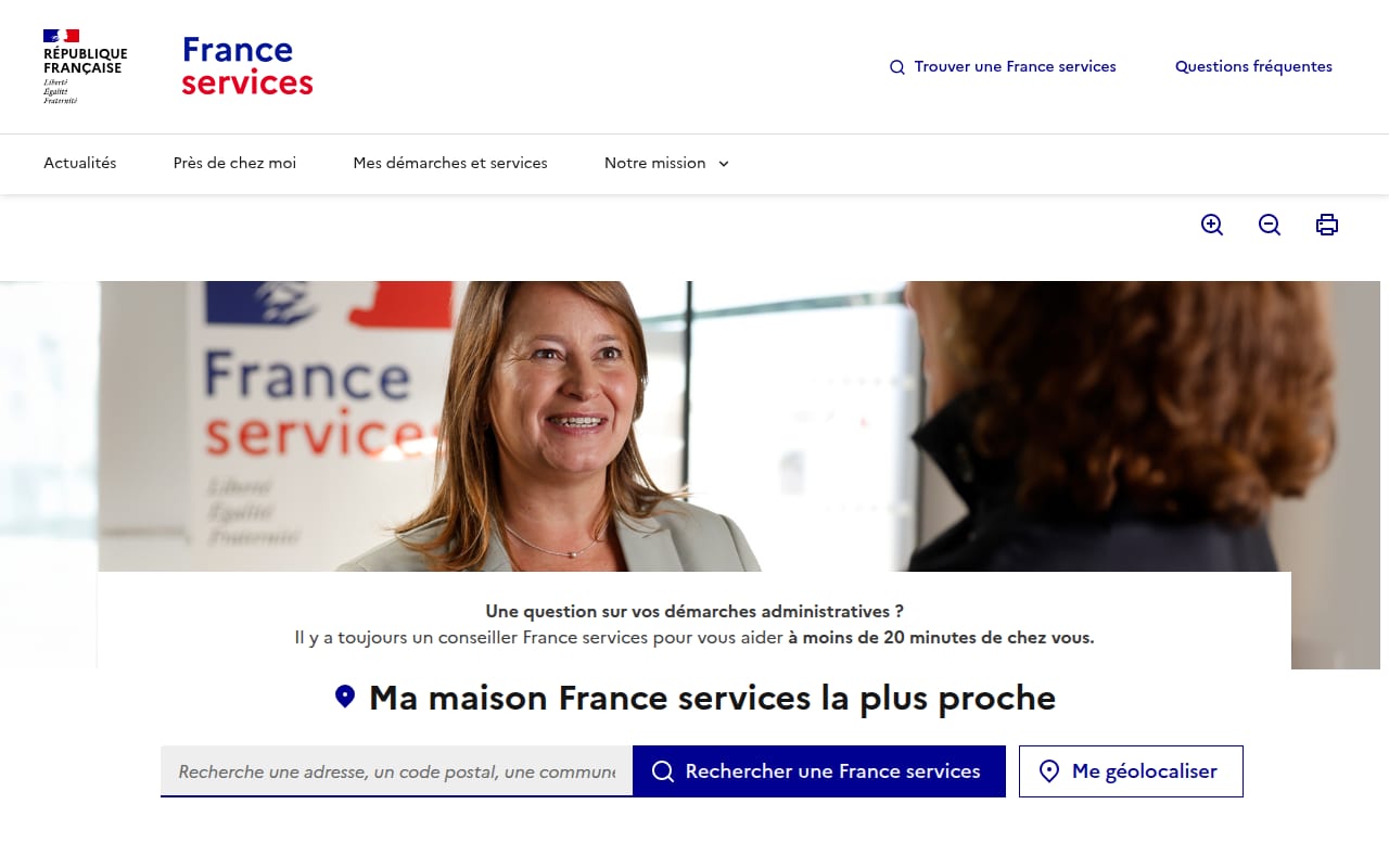 Capture d’écran de France Services (1 sur 4)