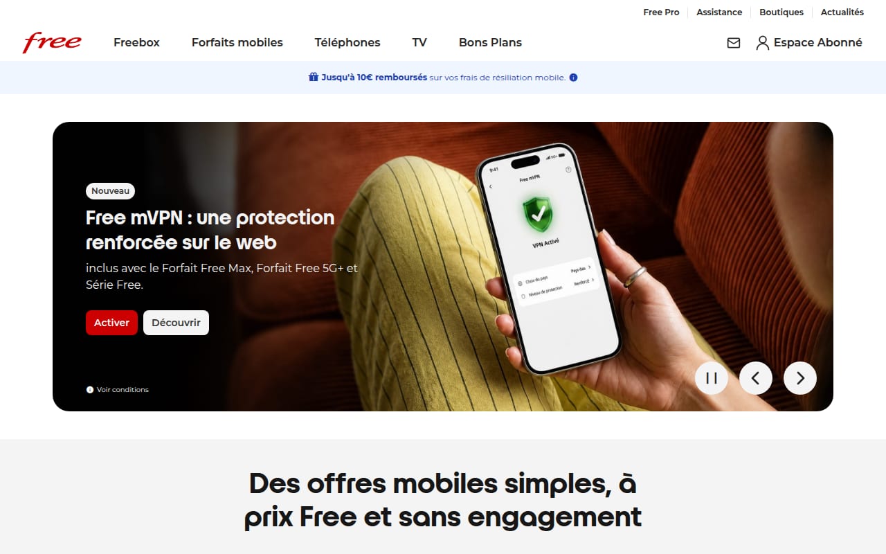 Capture d’écran de Forfait Free à 2 € (1 sur 4)