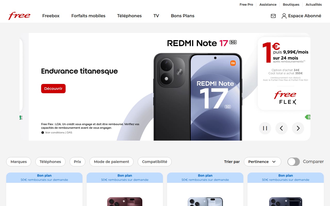 Capture d’écran de Forfait Free à 2 € (2 sur 4)