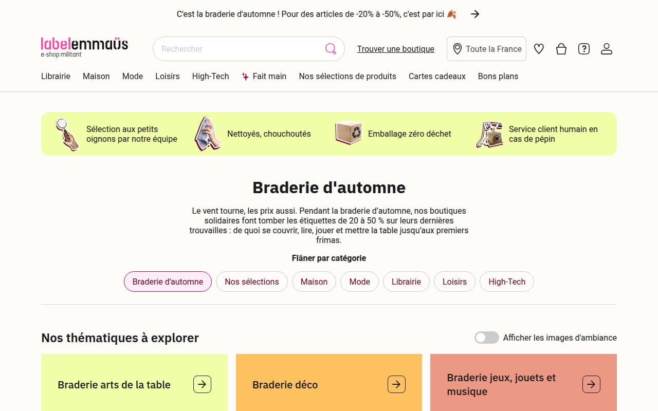 Capture d’écran de Label Emmaüs (3 sur 4)