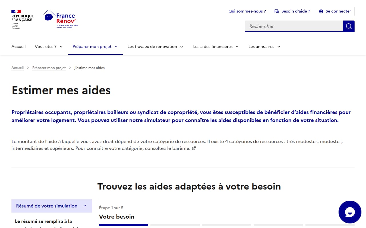 Capture d’écran de MaPrimeRénov' (4 sur 4)