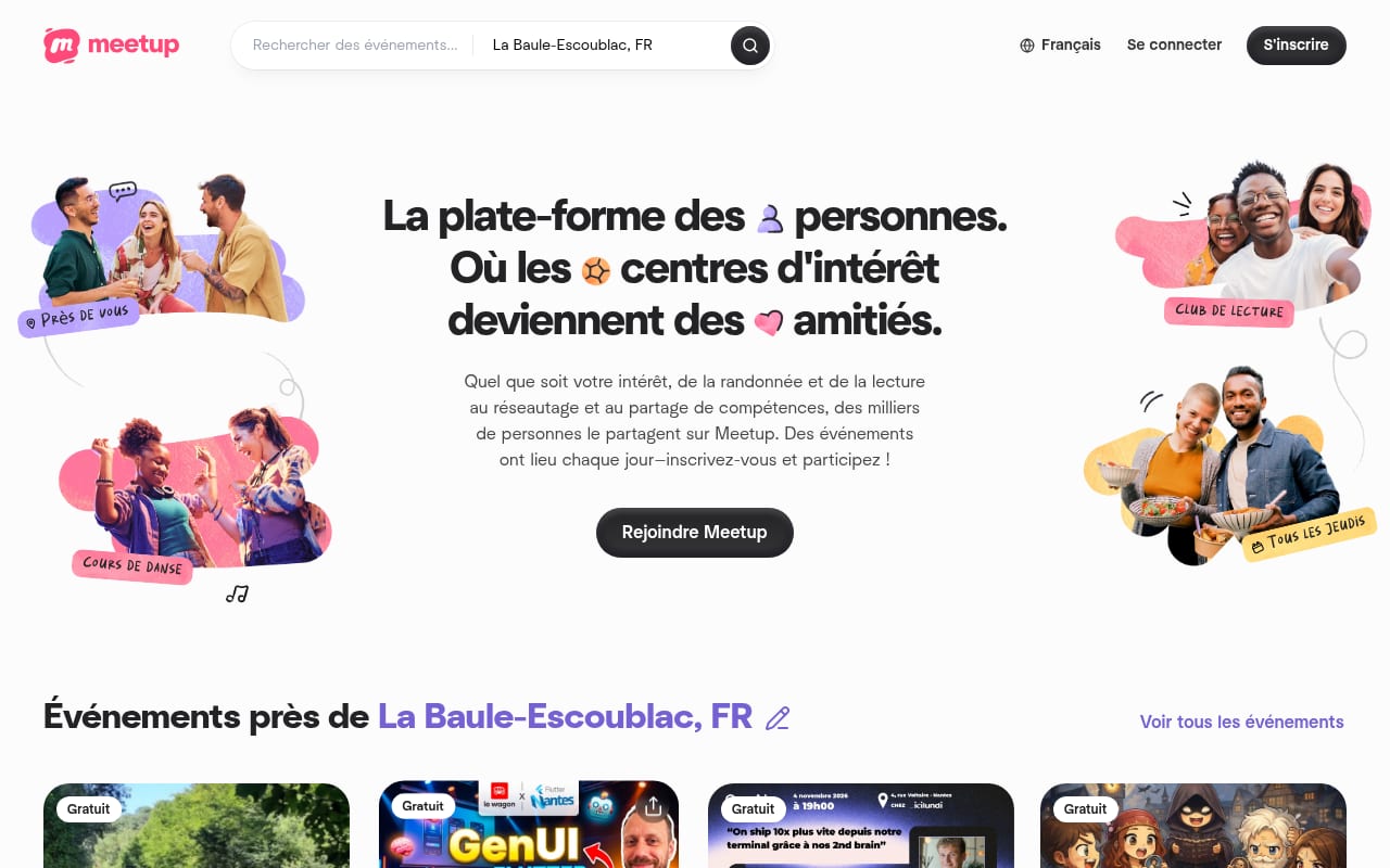 Capture d’écran de Meetup (1 sur 4)