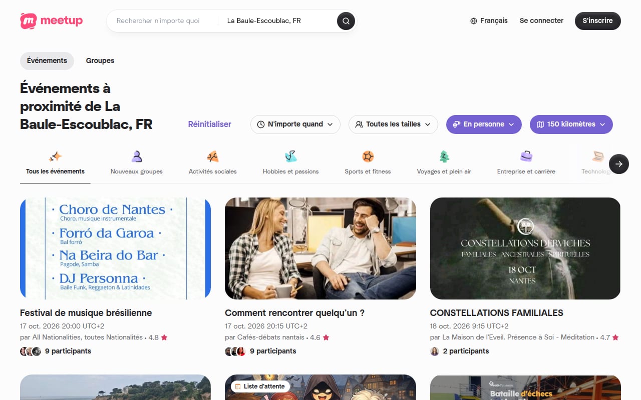 Capture d’écran de Meetup (2 sur 4)