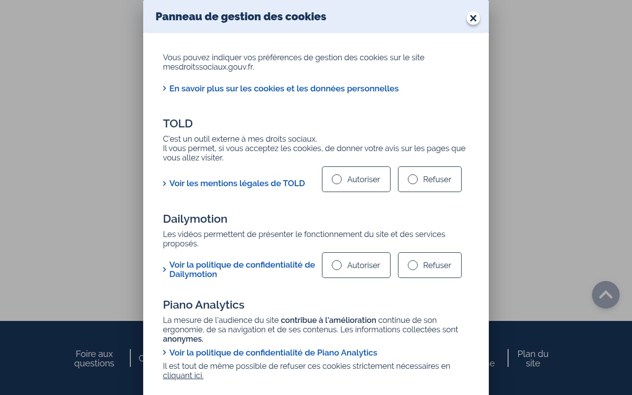 Capture d’écran de Mes droits sociaux (2 sur 2)