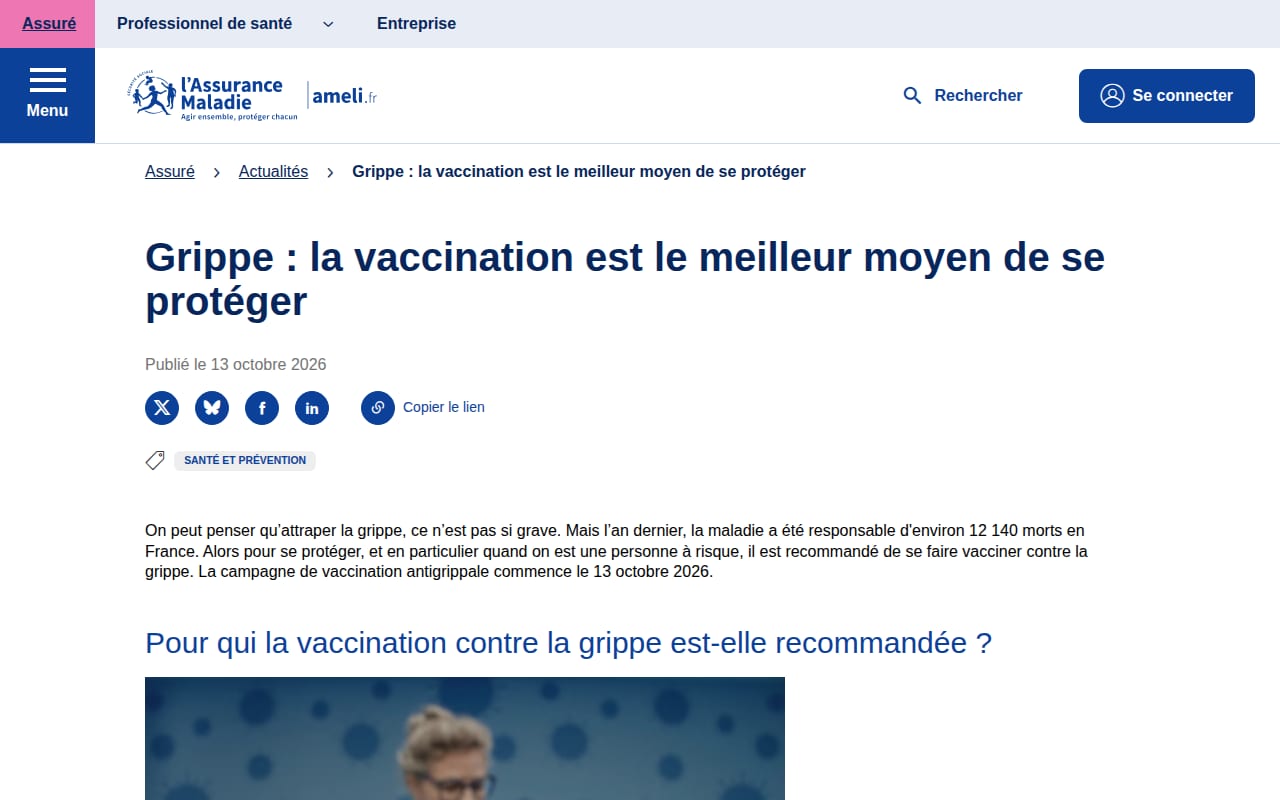 Capture d’écran de Mon bilan prévention (3 sur 4)