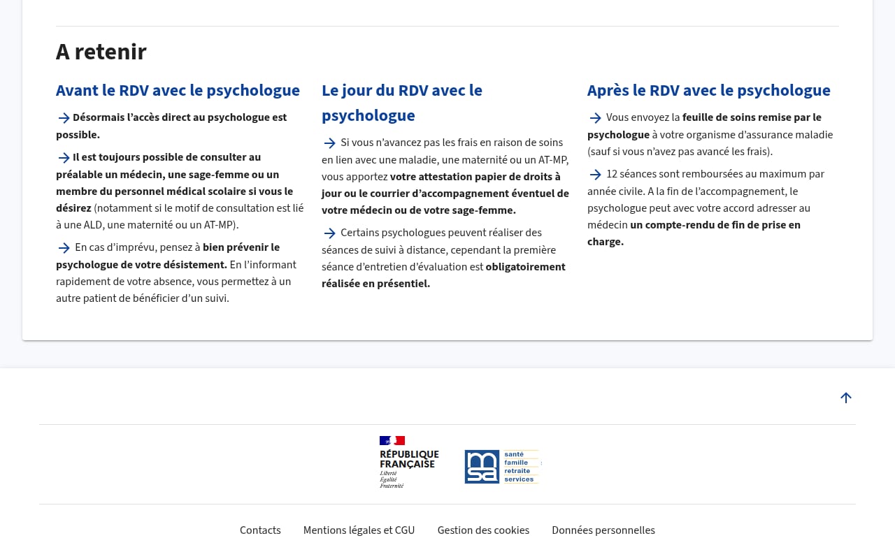 Capture d’écran de Mon soutien psy (2 sur 2)