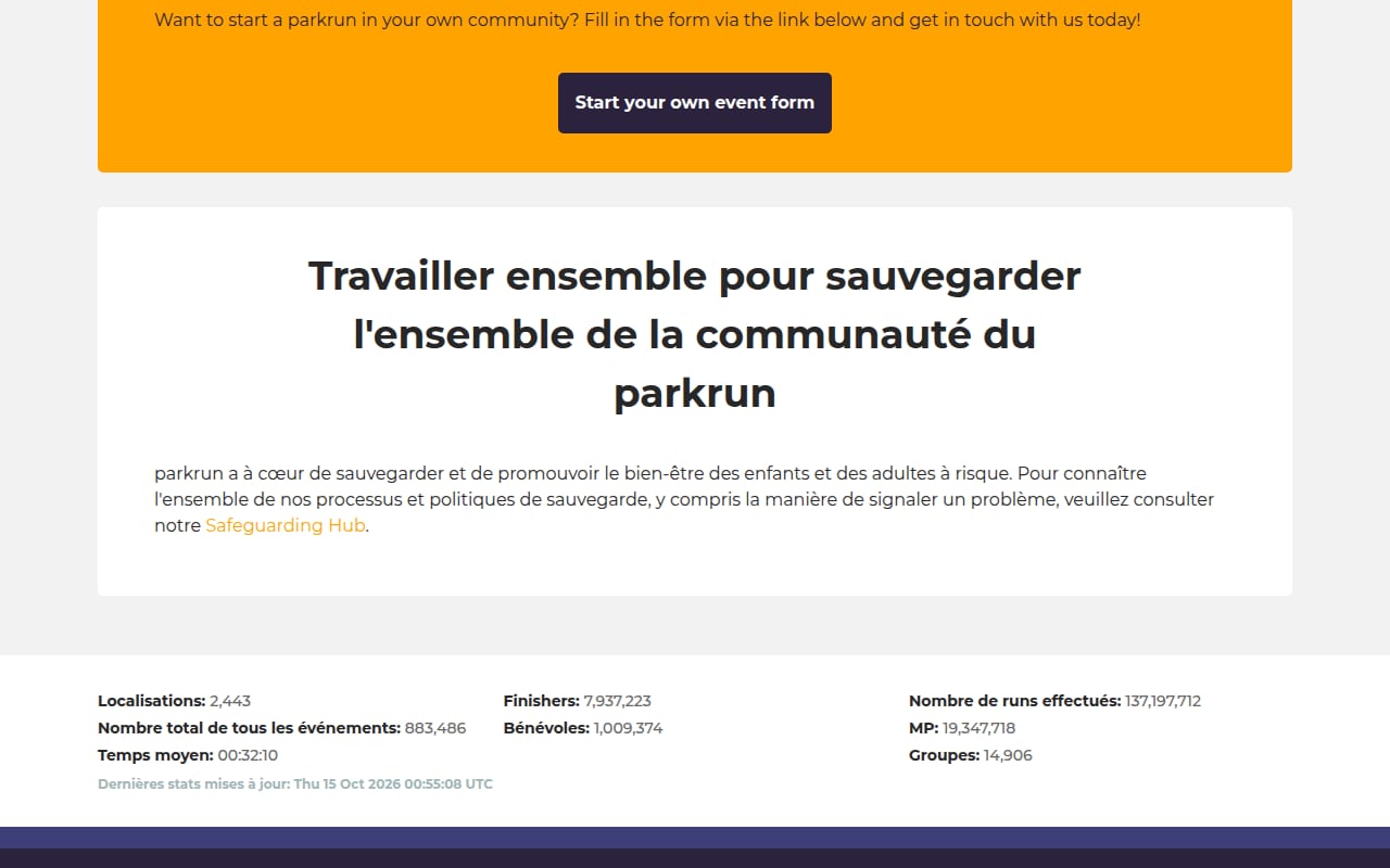 Capture d’écran de parkrun (4 sur 4)