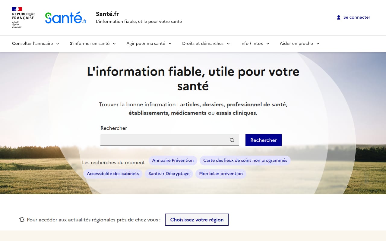 Capture d’écran de PASS (soins à l'hôpital sans couverture) (1 sur 4)