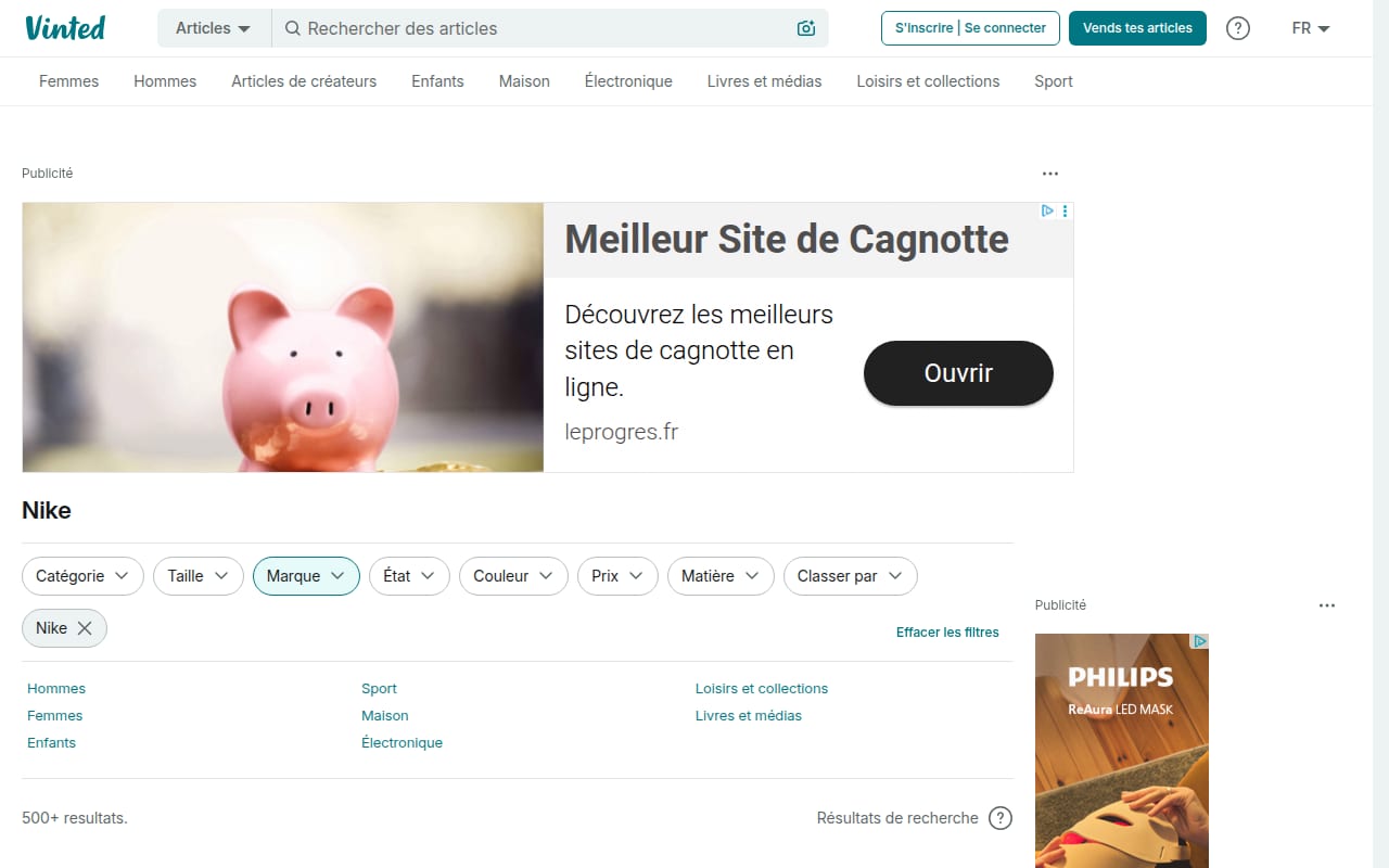 Capture d’écran de Vinted (4 sur 4)