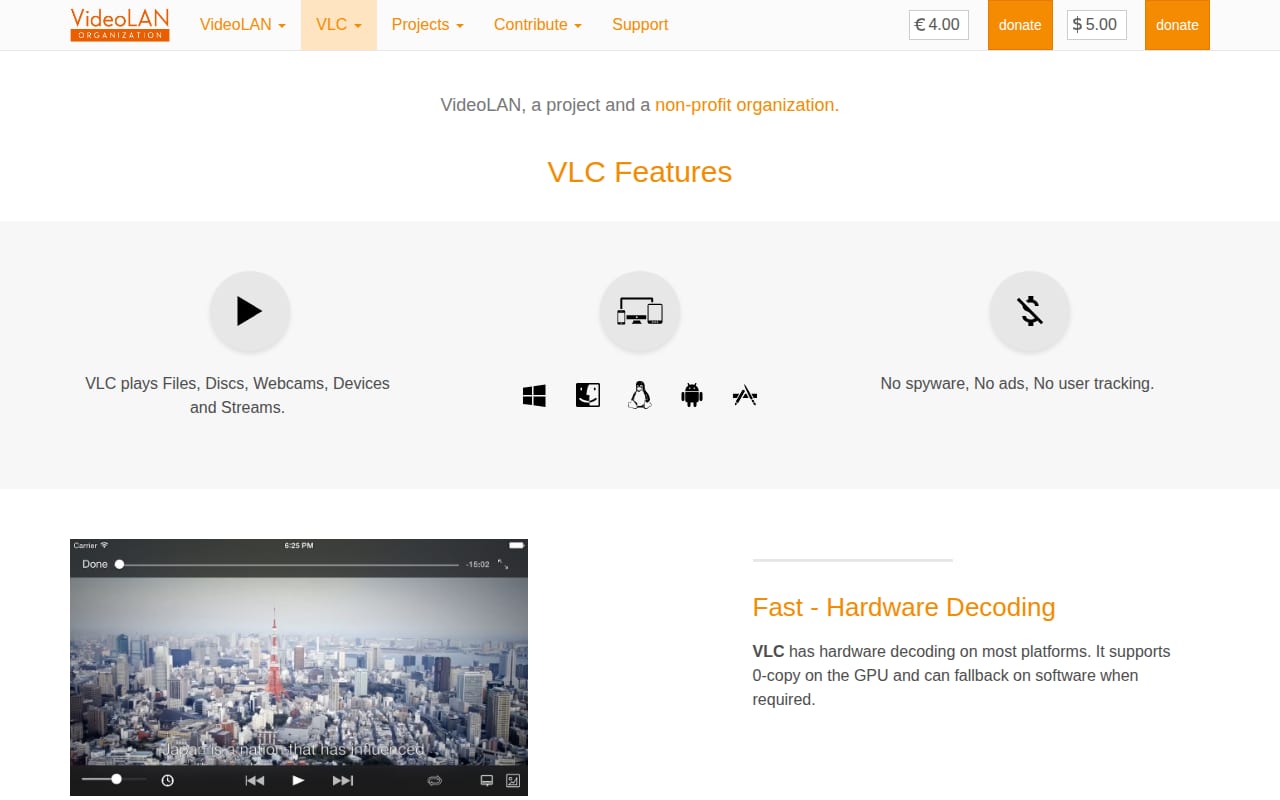 Capture d’écran de VLC media player (2 sur 4)