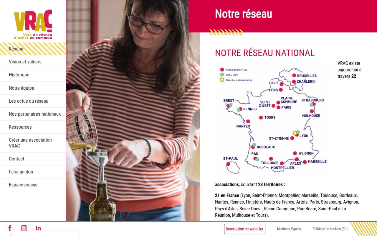 Capture d’écran de VRAC (achats groupés bio) (2 sur 4)